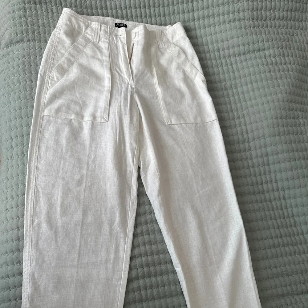 White Linen jcrew pants - Picture 2 of 2